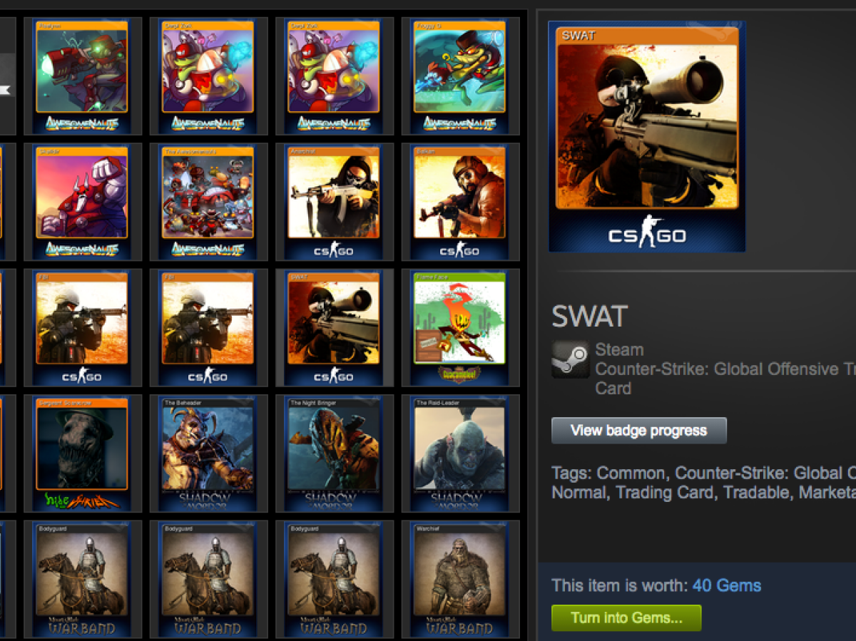 Trading cards in games I got for free :: Steam Trading Cards Group