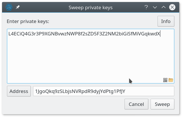 Sweeping your private keys into Electrum – Bitcoin Electrum