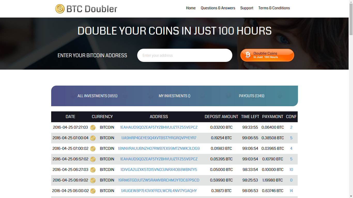 Crypto Doubler Script: Bitcoin, ETH, Dogecoin, LTC, Ripple, Tron