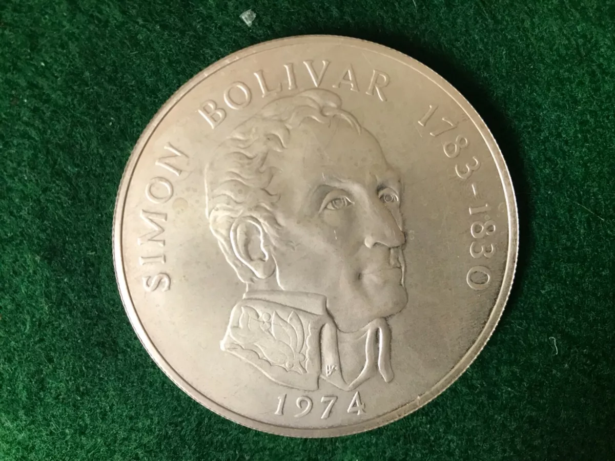 20 Balboas Panama Simon Bolivar Silver Coin | Silver coins, Coins, Simon bolivar