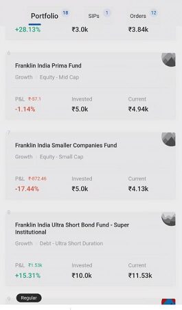 SIP and Lump sum Mutual Fund Investment through Zerodha Coin