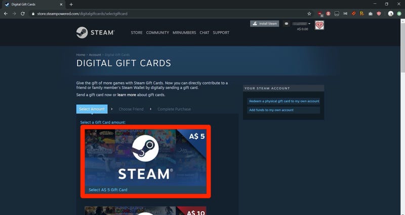 Steam Wallet Codes | Steam Gift Card | Codashop Philippines