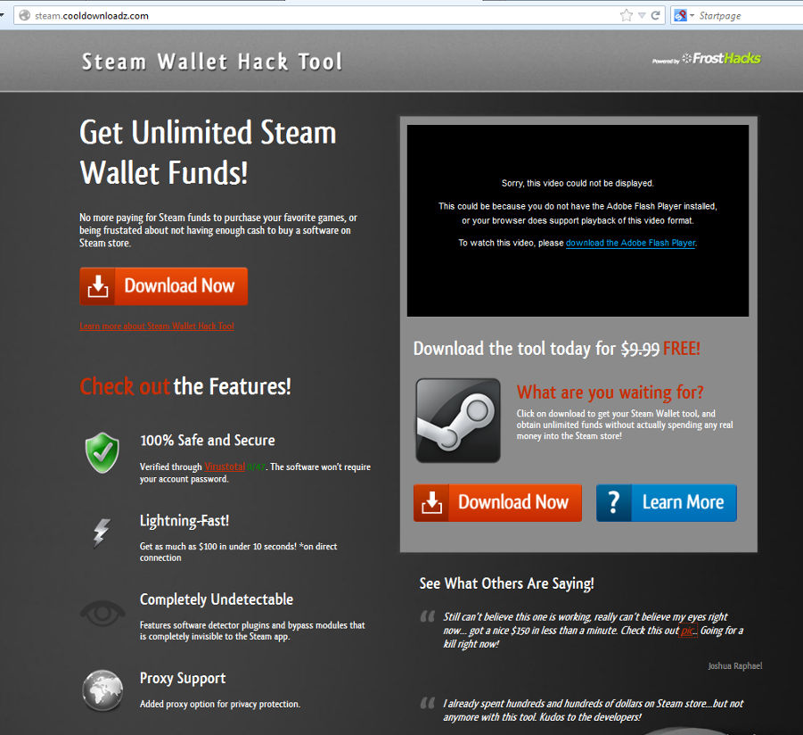 Steam wallet hack | Details