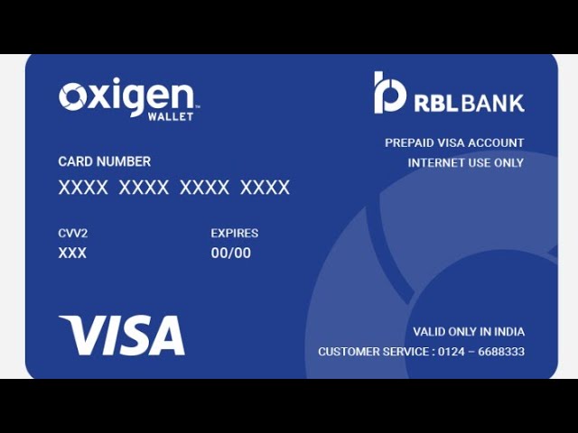 Oxigen Prepaid Debit Rupay Card