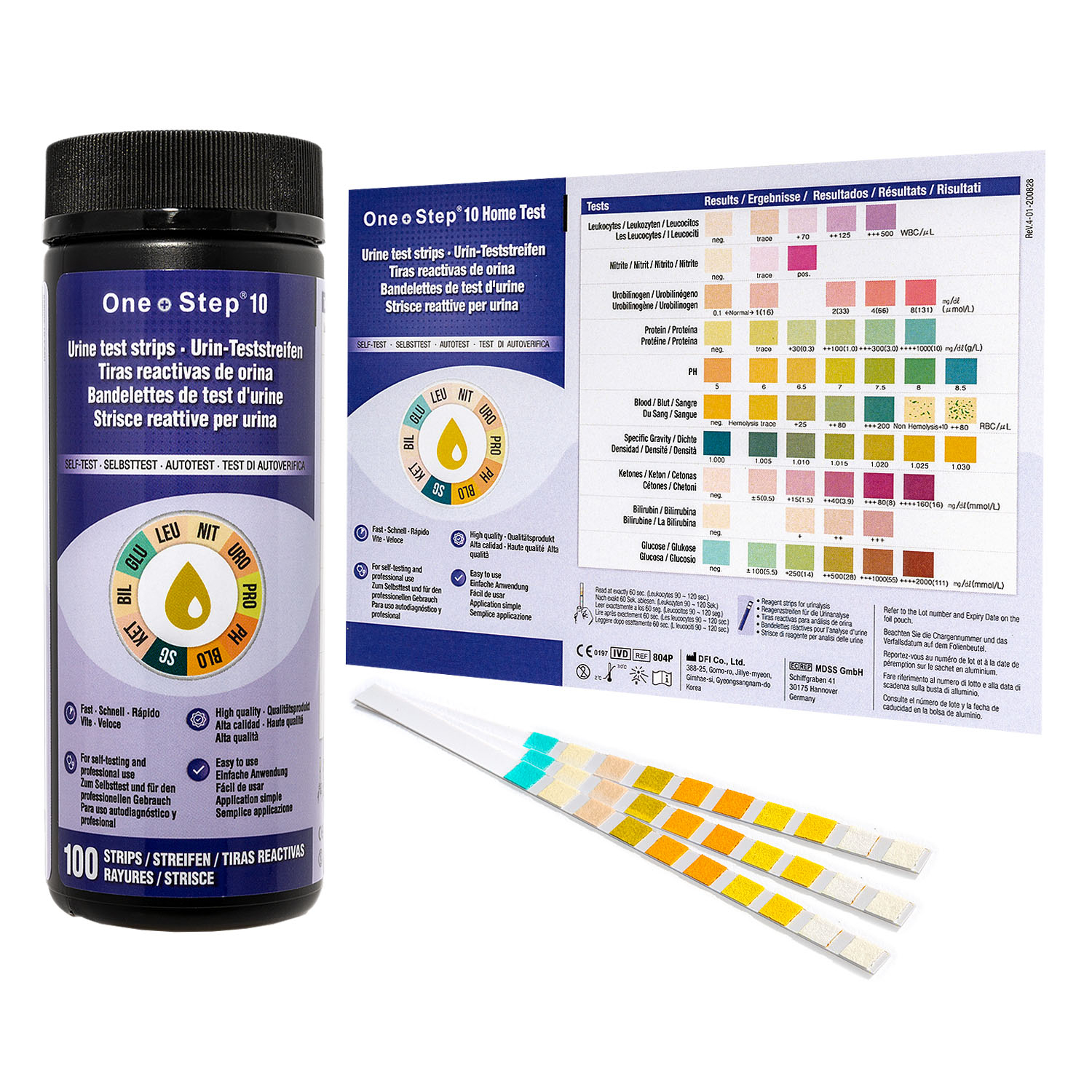 10 Parameter Urine Dip test ( test strips) URSA - SimplexHealth