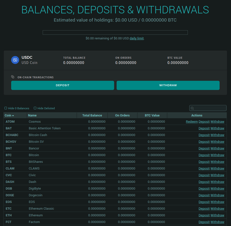 Withdraw Crypto - Zengo