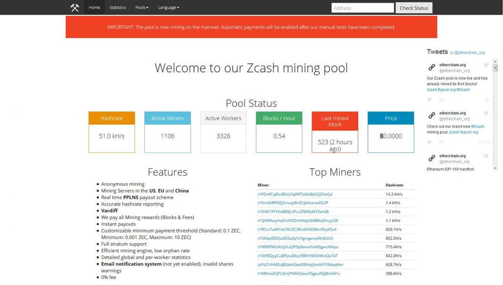 Zcash Flypool - Zcash (ZEC) mining pool