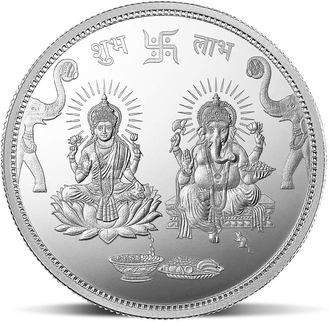 Precious Moments - Buy Laxmi Ganesha Silver Coin (Chandi ka Sikka) by ACPL