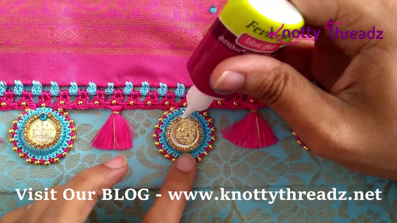 Lakshmi Coin saree kuchu / kuchu #2/Tamil | Saree, Crystal beads, Coins