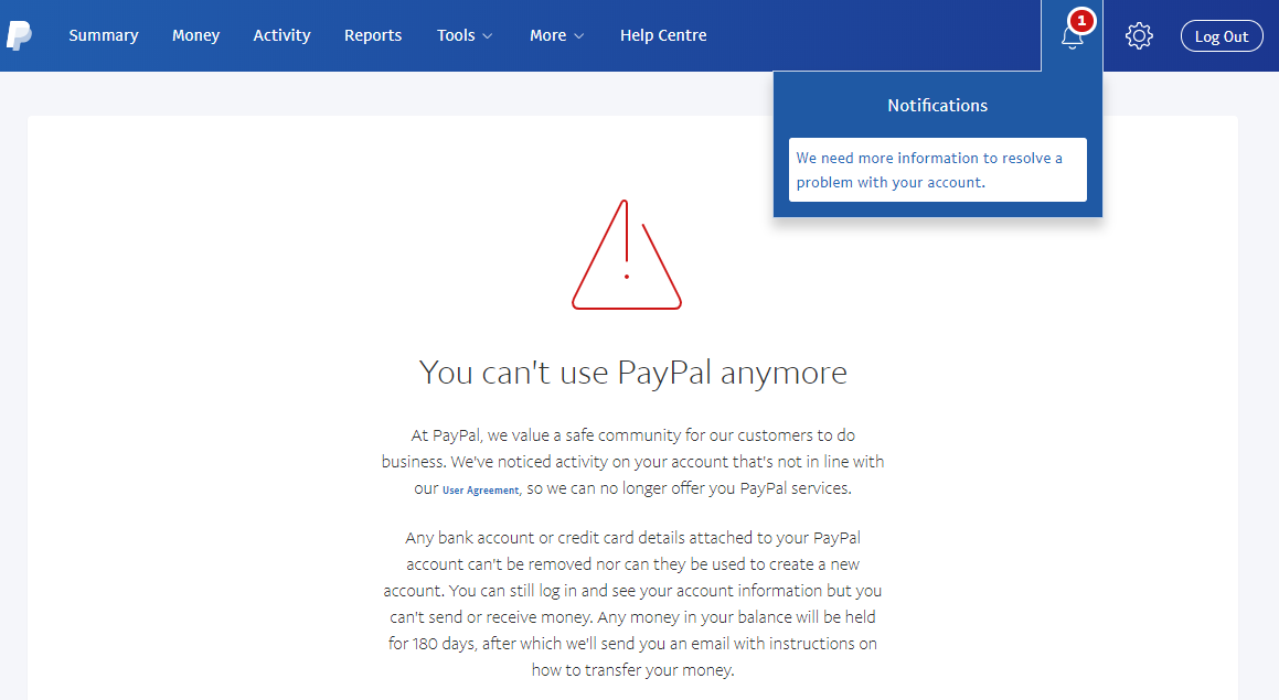 How do I remove a limitation from my account? | PayPal GB