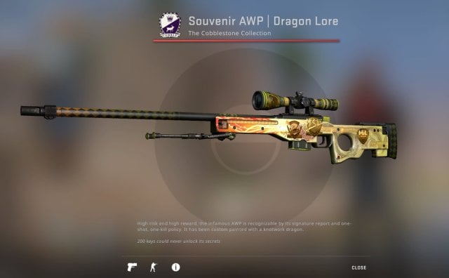 Steam Community Market :: Listings for Souvenir AWP | Dragon Lore (Factory New)