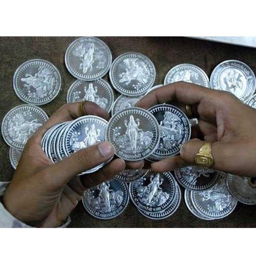 50 Grams Purity Goddess Laxmi Silver Coin