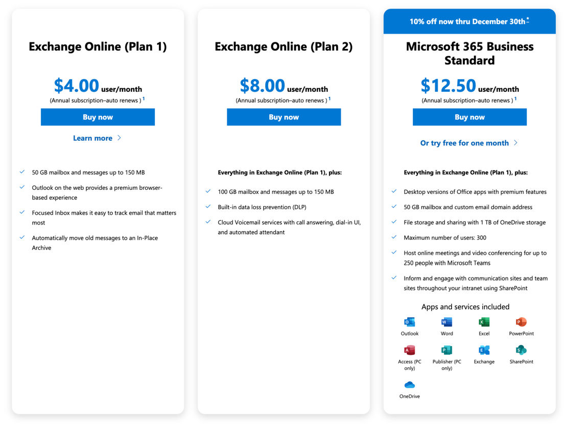 Exchange Online – Hosted Email for Business