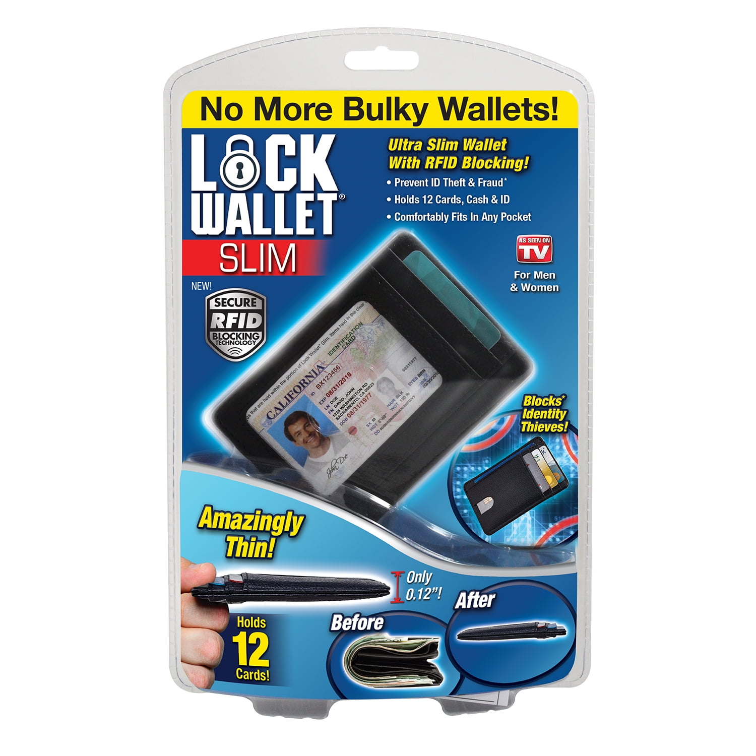 Lock Wallet® Slim - Maximum Security For Your Cash, Cards, & ID!