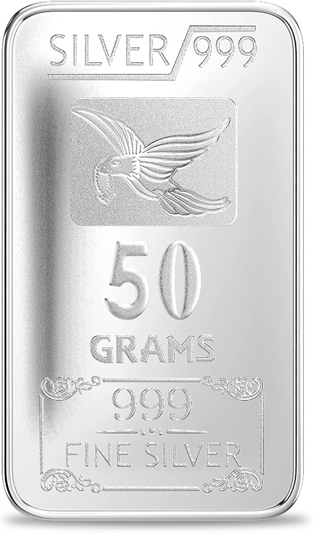 Buy 50 Gm silver Gold Silver Coin Bar Online at Low Price in India Today