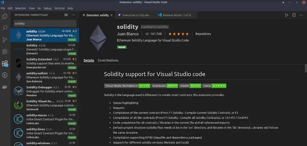 Configuring Visual Studio code for Ethereum Blockchain development | Burela's house-o-blog