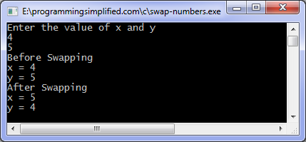 C++ Program to Swap Two Numbers