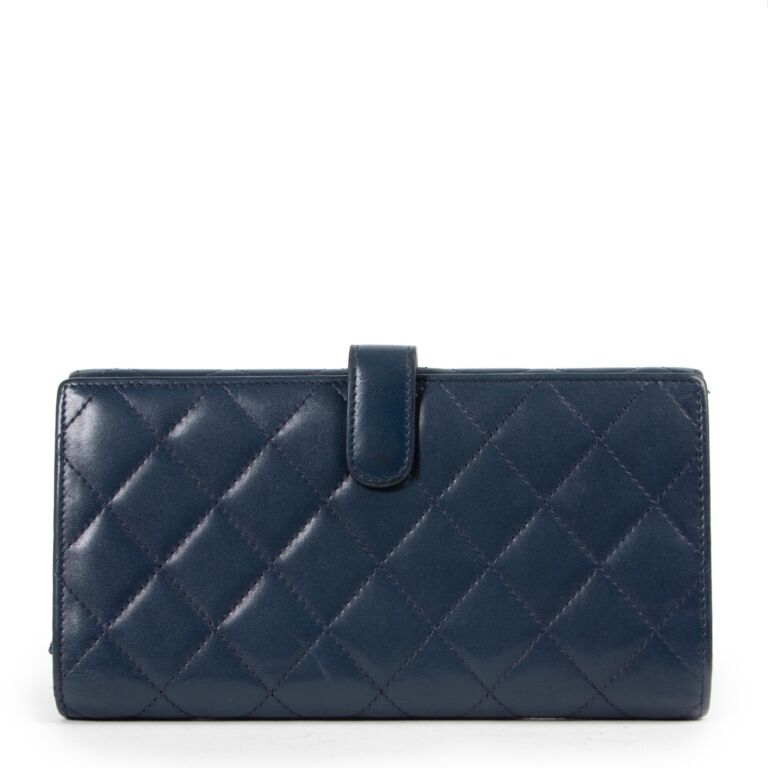 Chanel Blue Caviar Quilted Classic Wallet On Chain WOC