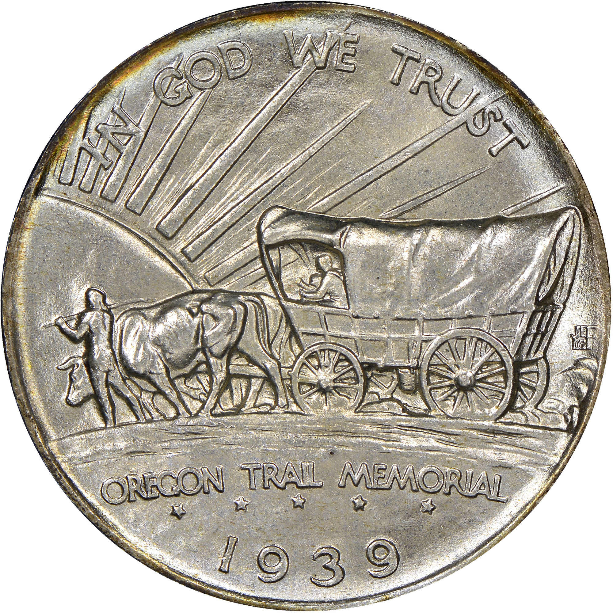 Oregon Trail Commemorative Half Dollar, MS65, NGC • Liberty Coin