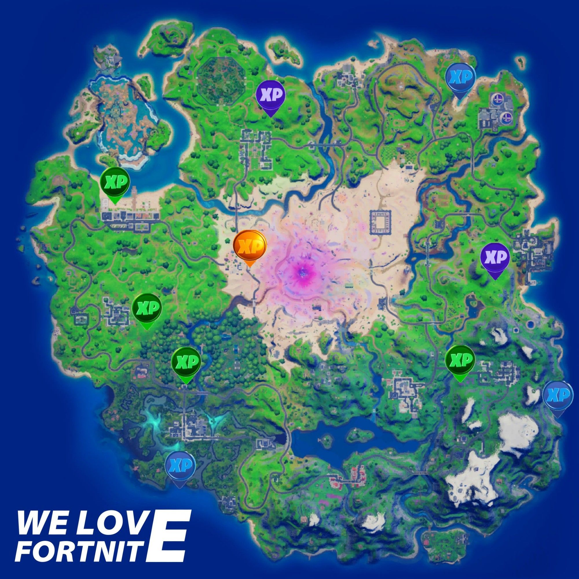 Every Week 10 XP Coin Location in Fortnite Season 4