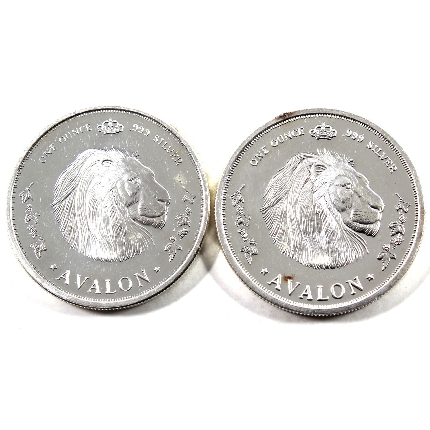 AVALON LION Head Fine Silver 1 Oz Round $ - PicClick