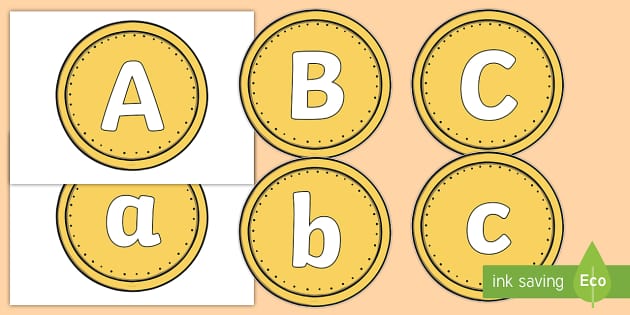 Brass Alphabet Coin – ecru