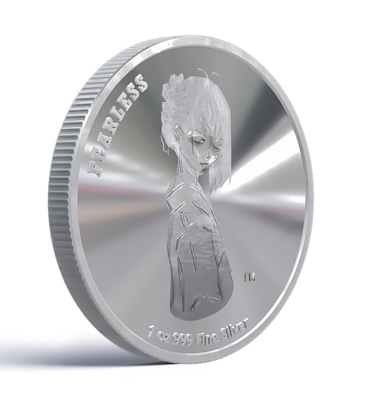 Free Photo Prompt | Anime Silver Coin with Silver Metal Texture ⭐