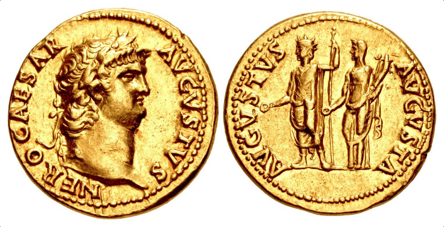 Aureus coin of Hadrian showing Hercules — Google Arts & Culture