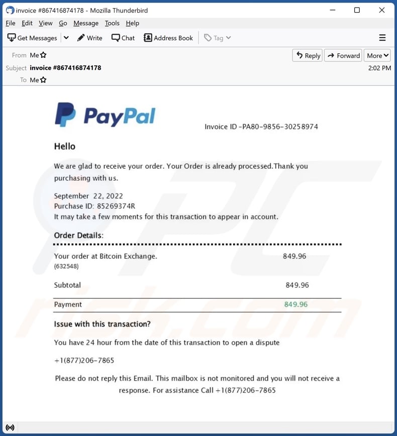 Received a Bitcoin Invoice From PayPal? It’s (Unsurprisingly) a Scam