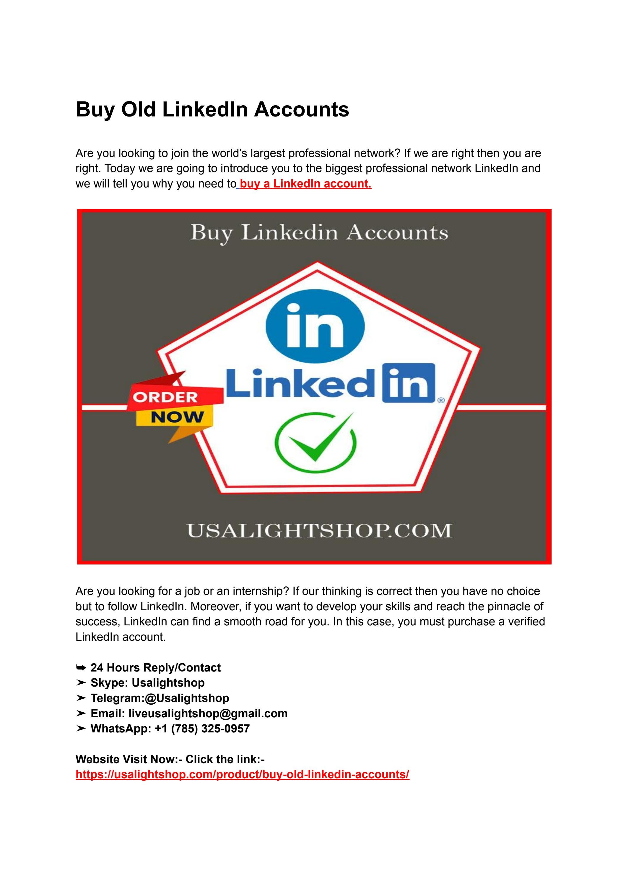 How to Buy Linkedin Accounts — TOP5 Places in 