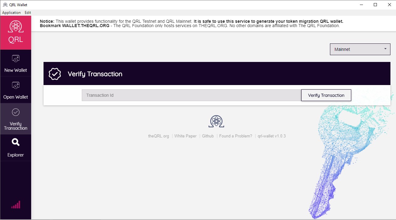 OneQRL - Desktop Wallet