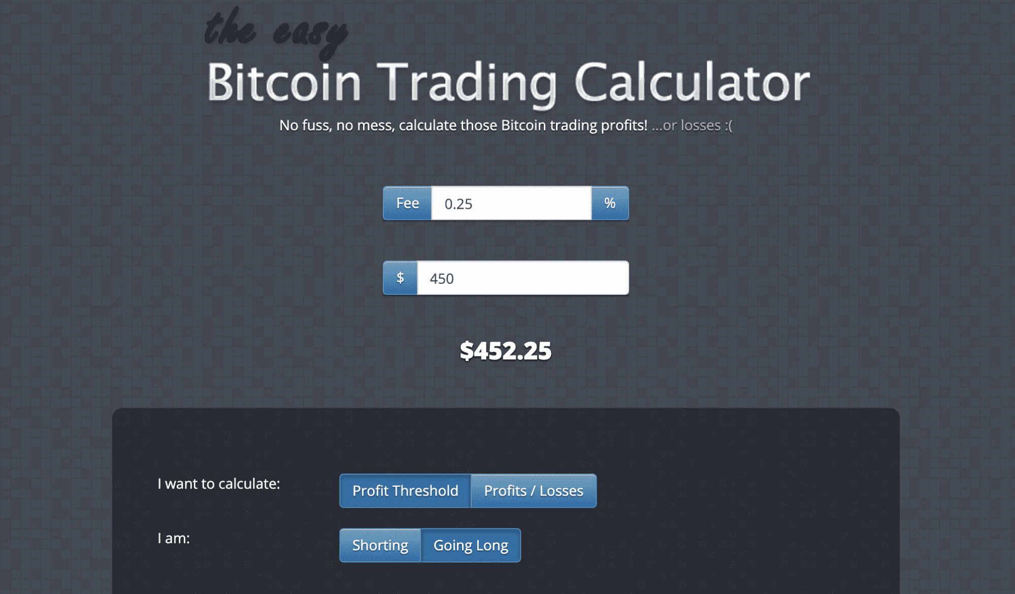 Bitcoin Mining Profit Calculator