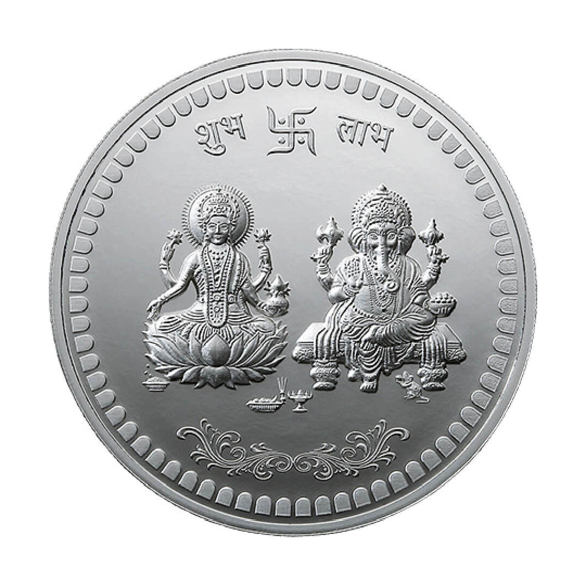 G Ganesh Lakshmi Silver Coin | Raj Jewels