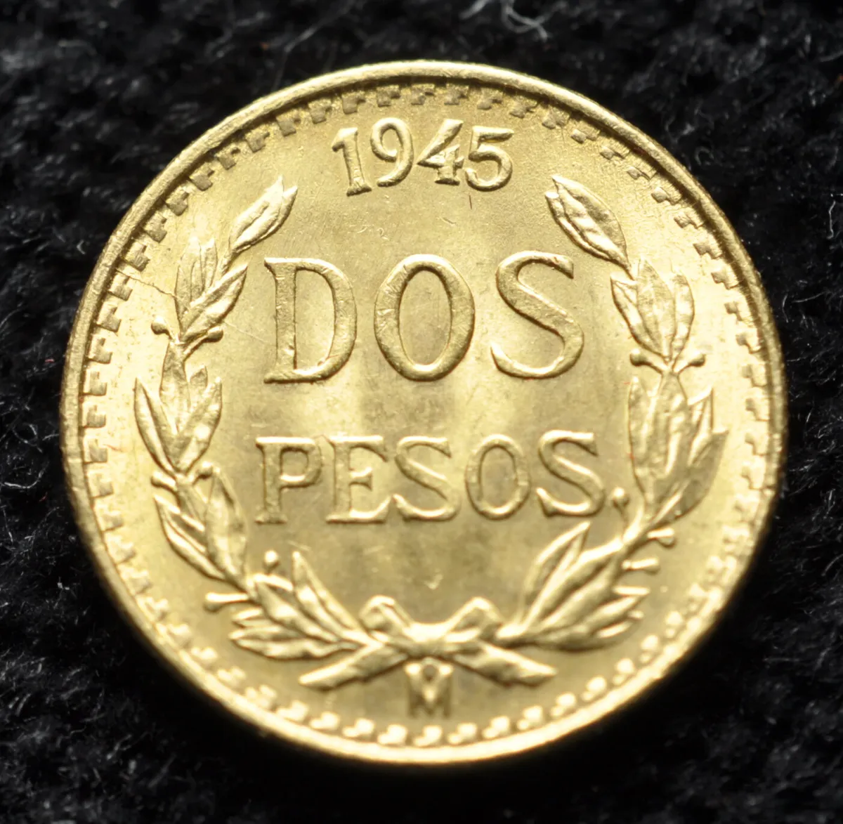 Dos Pesos Mexico Gold PCGS GEM BU - CV Coins & Collectables