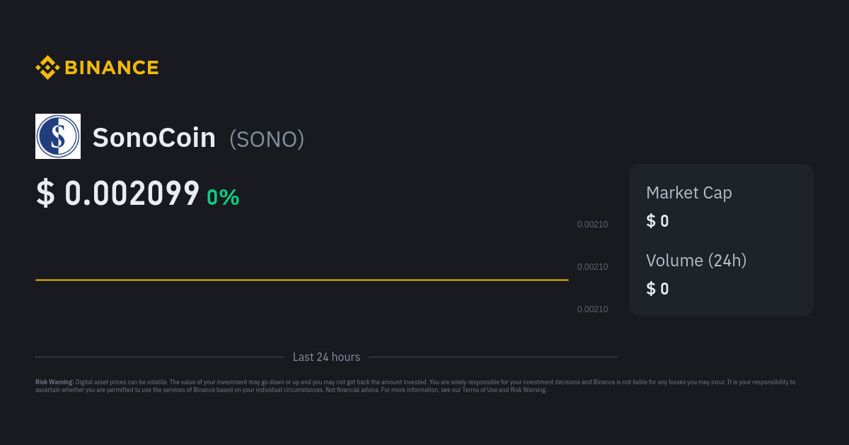 SonoCoin USD (SONO1-USD) Price, Value, News & History - Yahoo Finance