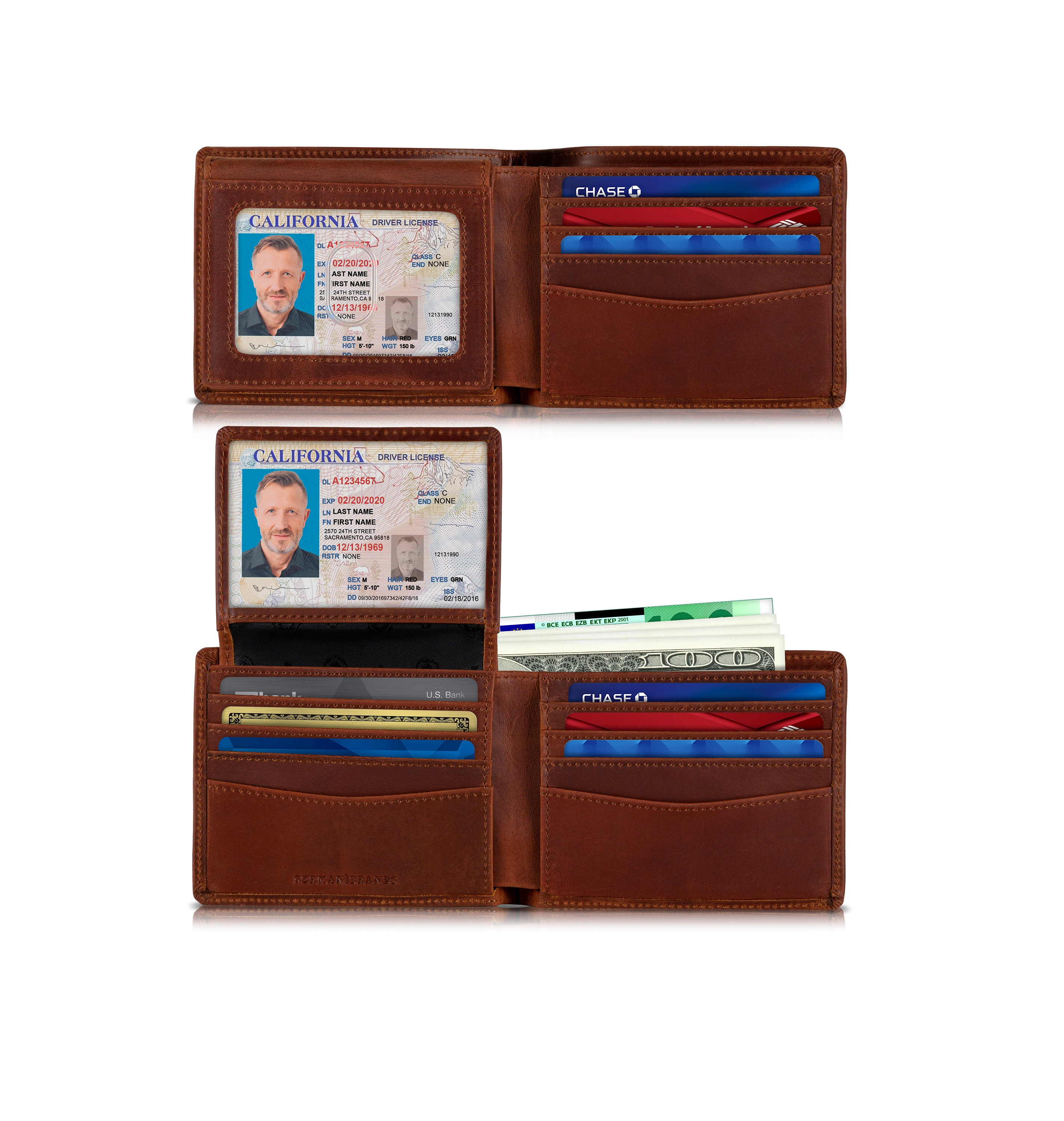 Leather Bifold Wallet with ID Flap | Bosca