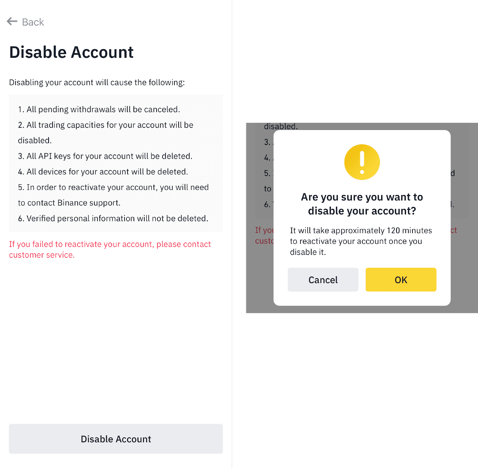 What Happens if I Disable My Binance Account? | MoneroV