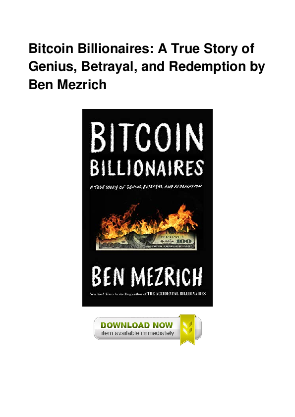 [@] Download/Read Bitcoin Billionaires Free Pdf @ kasera的部落格 :: 痞客邦 ::