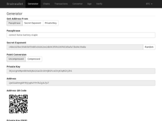 cryptolove.fun - deterministic bitcoin address generator