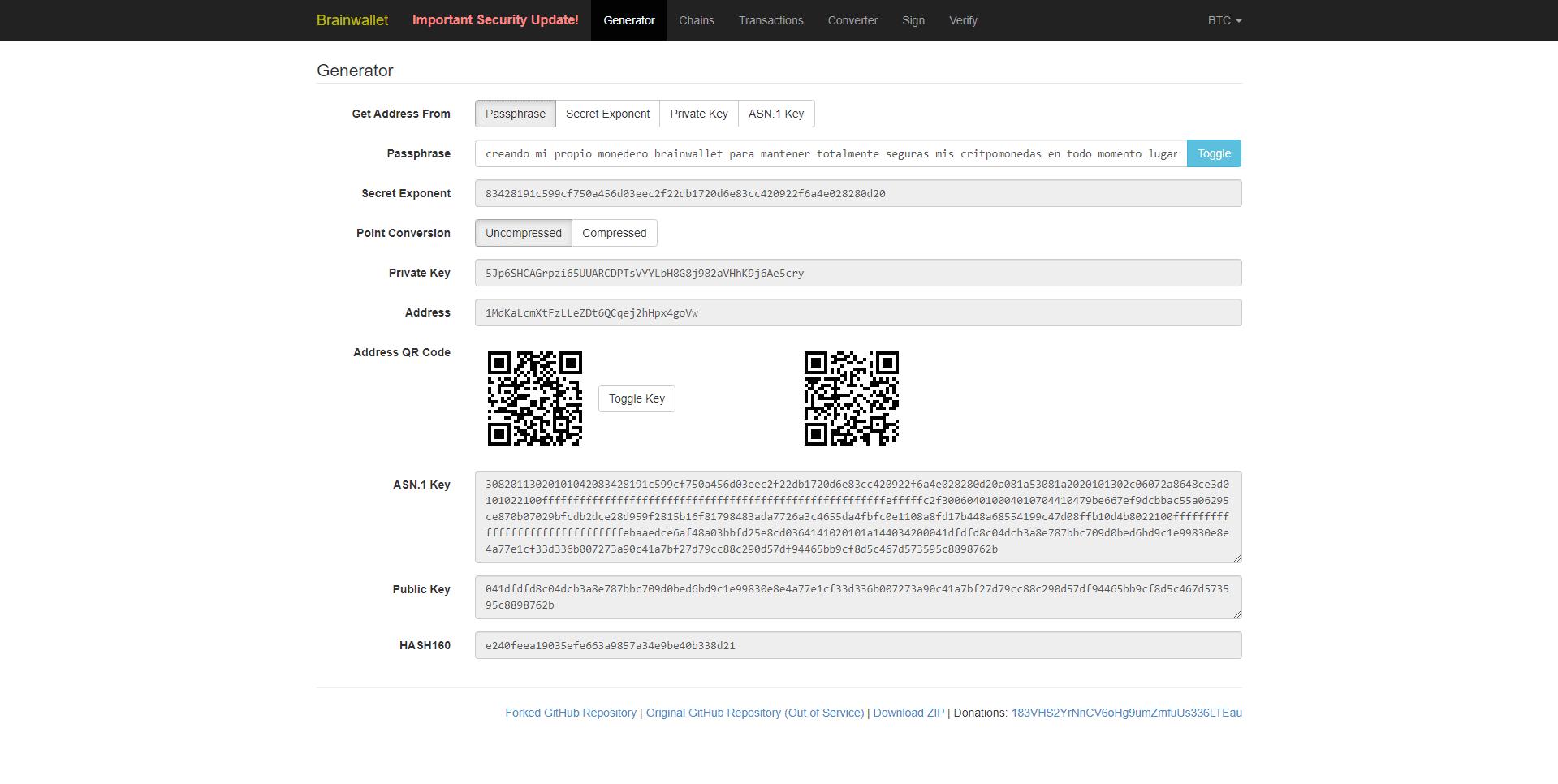 Bitcoin brain wallet in Python. · GitHub