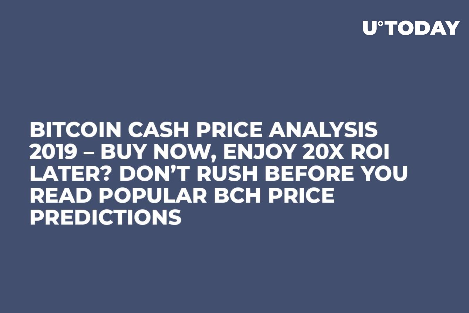 Bitcoin Cash (BCH) price prediction