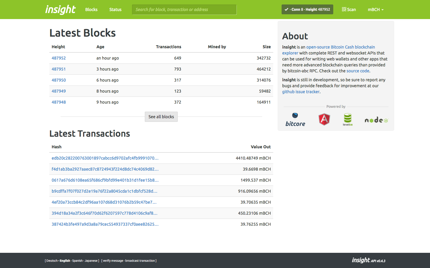 Bitcoin Cash (BCH) Block Explorer | Explore BCH Blockchain