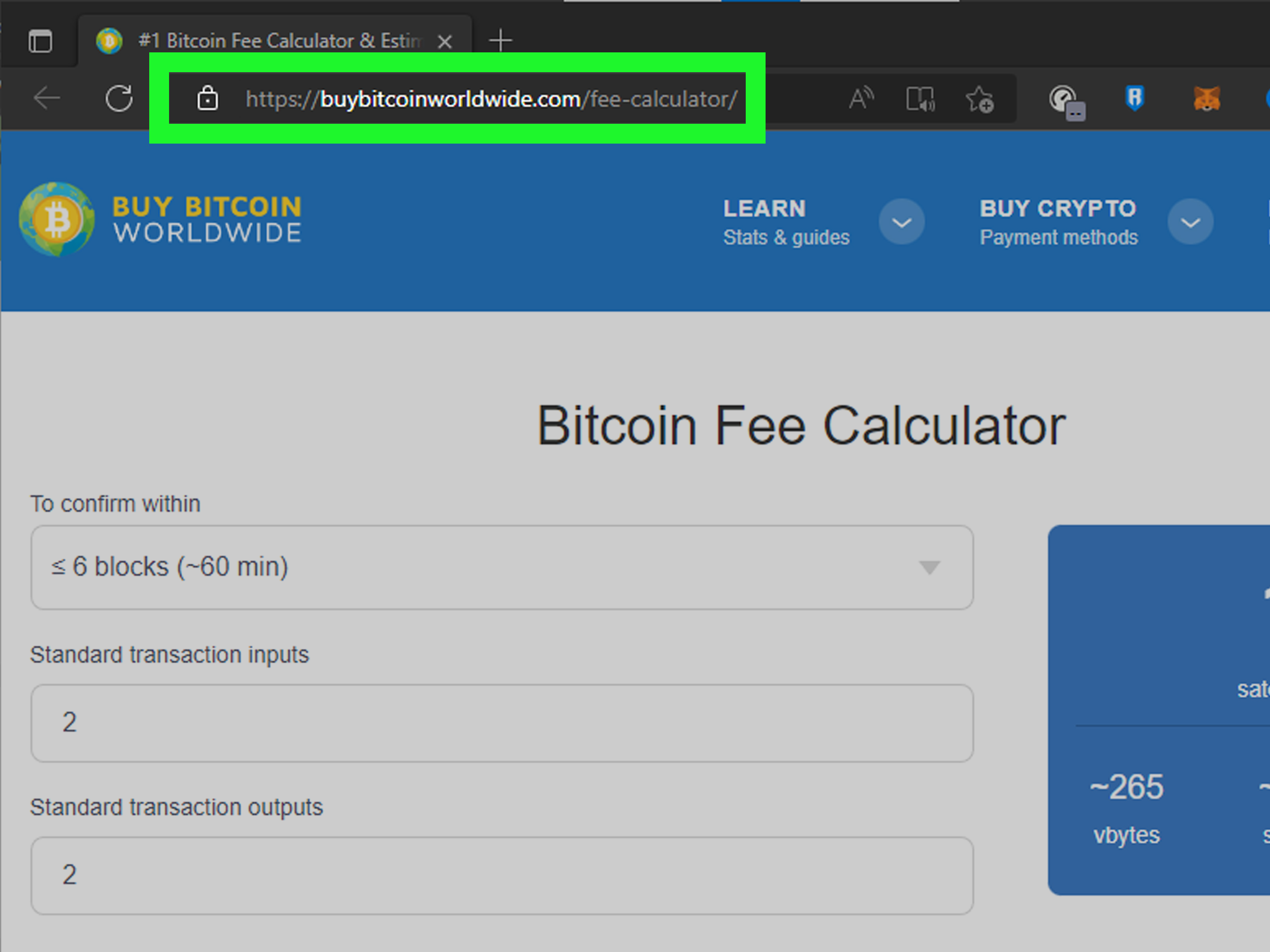 Cryptocurrency Fees Chart and Crypto Fee Calculator