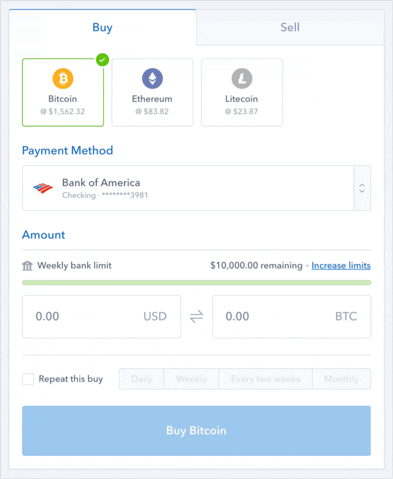 How to buy Bitcoin with ACH instantly in ?