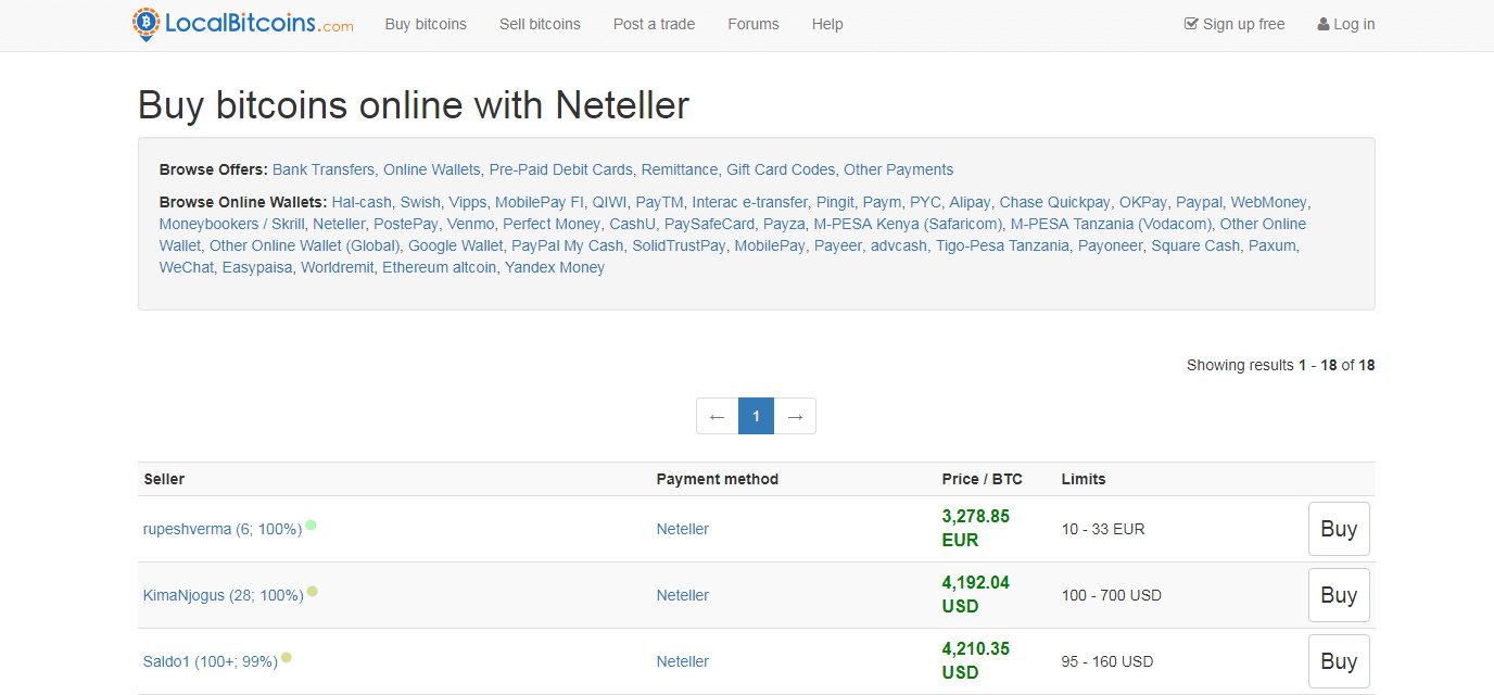 3 Exchanges to Buy Crypto & Bitcoin with Neteller []