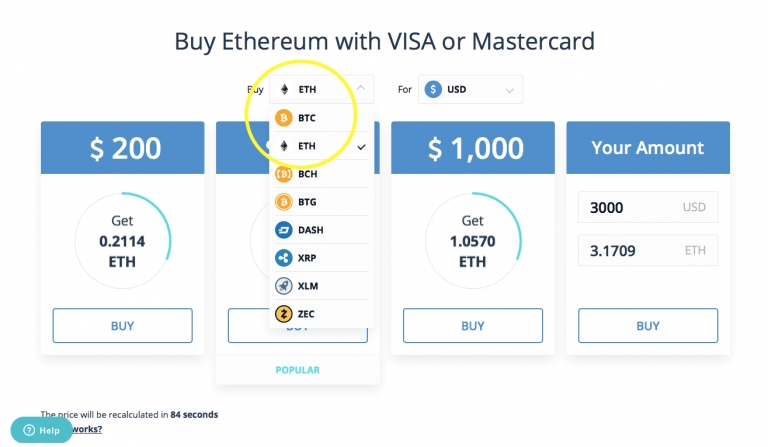 Buy Ethereum (ETH) with a credit card and debit card Instantly - ChangeHero