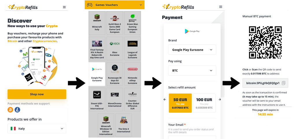 Buy Google Play gift cards with Bitcoin and Crypto - Cryptorefills