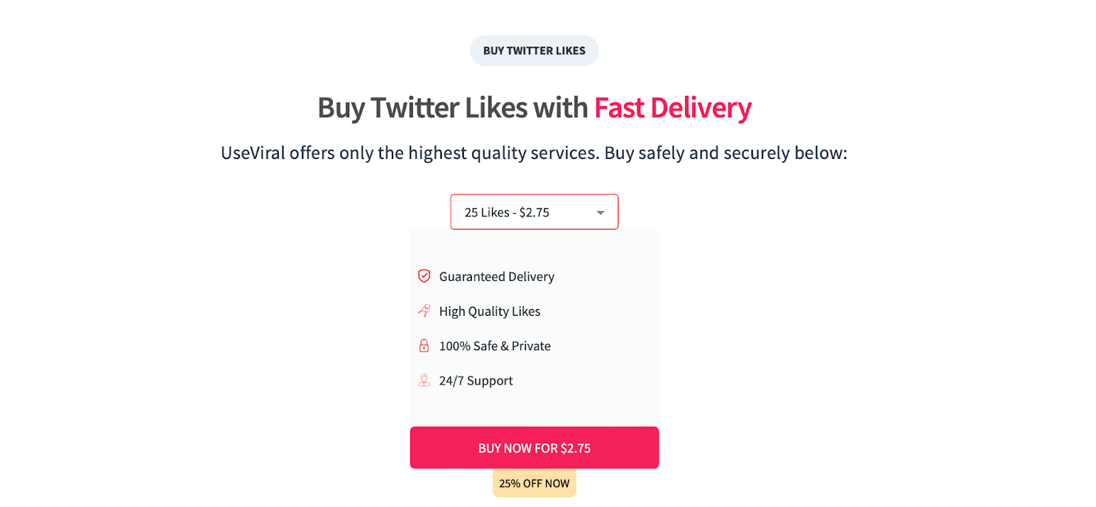 Buy Twitter likes in $ - % Real Likes With Fast Delivery