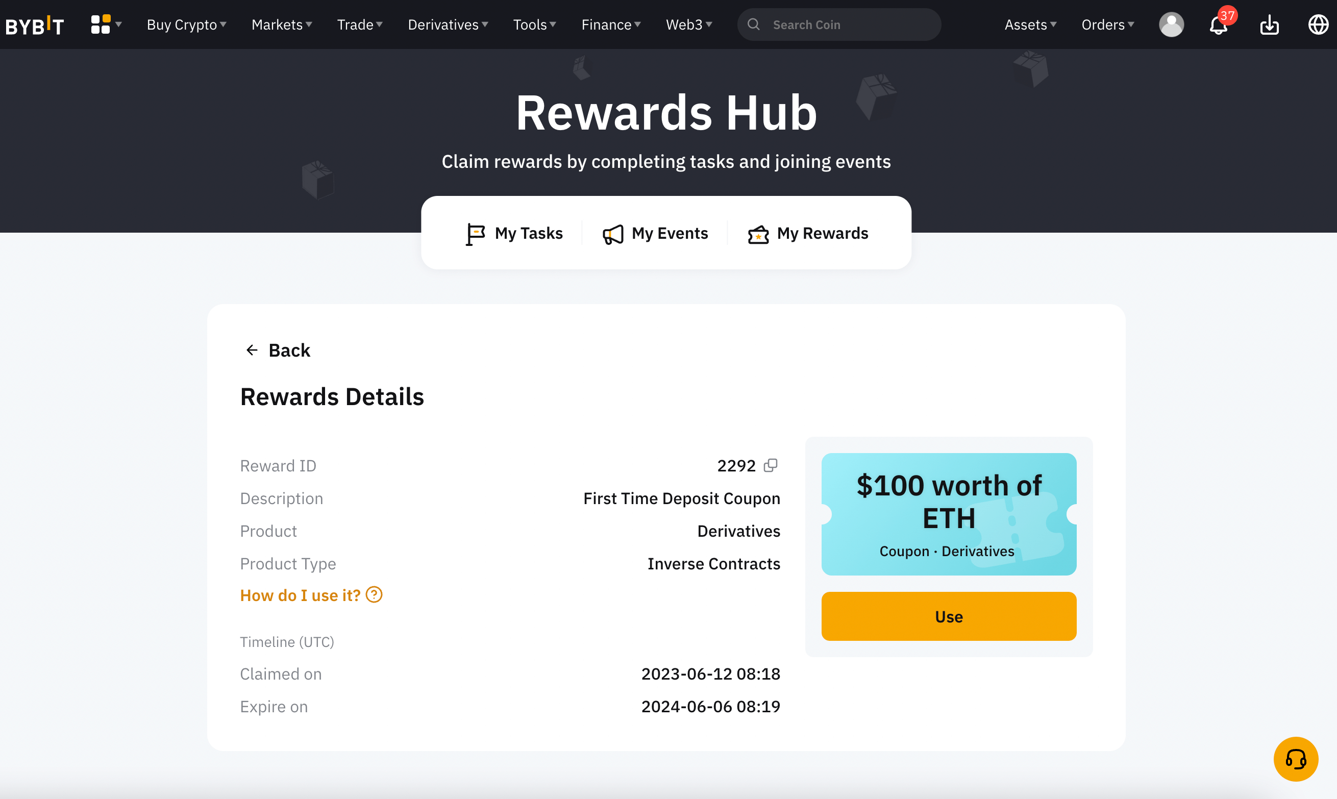 Bybit referral code is to Claim $ Using Promo Code
