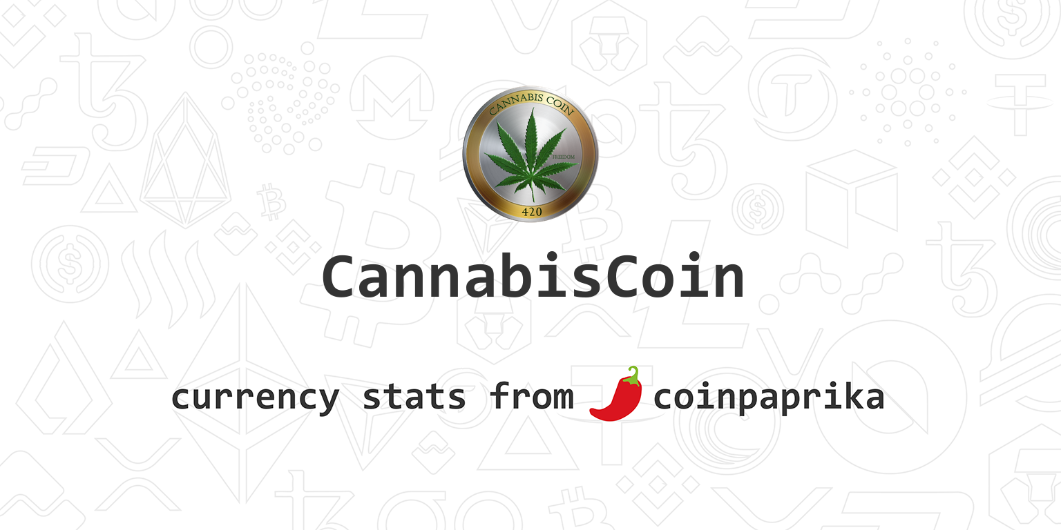 CannabisCoin price today, CANN to USD live price, marketcap and chart | CoinMarketCap